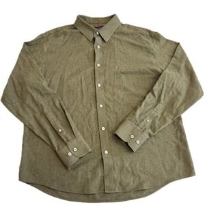 UNTUCKit Shirt Men XL Green Veneto WF Button Down Wrinkle Free Long Sleeve Shirt